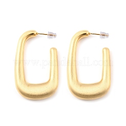 Rectangle Brass Stud Earrings for Women&nbsp;EJEW-U055-22G