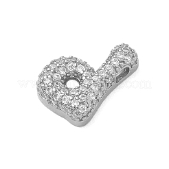 Brass Micro Pave Cubic Zirconia Pendants&nbsp;KK-A300-02P-D