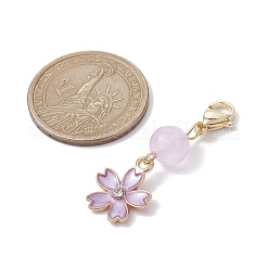 Alloy Enamel Flower Pendant Decorations&nbsp;HJEW-JM01599