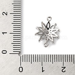 Brass Pave Clear Cubic Zirconia Connector Charms&nbsp;KK-G503-27P