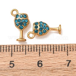 304 Stainless Steel Rhinestone Pendants&nbsp;STAS-L318-18G-01