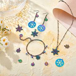 12Pcs 6 Style Rainbow Color Alloy Pendants&nbsp;sgFIND-SZ0005-79