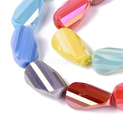 Electroplate Opaque Glass Beads Strands&nbsp;EGLA-N022-10B-B01