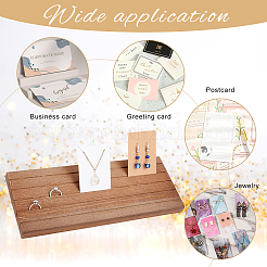 5-Slot Wood Slant Back Earring Display Stands&nbsp;EDIS-WH0021-36B