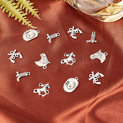 50Pcs 5 Style Tibetan Style Alloy Pendants&nbsp;FIND-SC0001-47AS