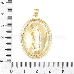 Religion Brass Micro Pave Clear Cubic Zirconia Pendants&nbsp;KK-H268-04A-G