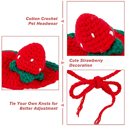 Cotton Crochet Pet Headwear Costume&nbsp;AJEW-WH0258-807