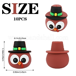 10Pcs Silicone Beads&nbsp;SIL-SZ0003-34B