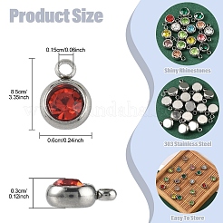 20Pcs 303 Stainless Steel Rhinestone Charms&nbsp;STAS-YW0001-17