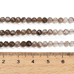 Gradient Color Natural Smoky Quartz Beads Strands&nbsp;G-Z106-A05-4mm-01