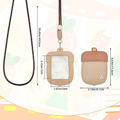 PU Leather ID Card Badge Holder&nbsp;DIY-SZ0010-62D