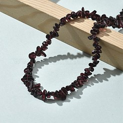 Natural Supper 7 Rutilated Quartz Chip Beaded Necklaces for Men Women&nbsp;NJEW-G159-01N
