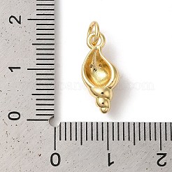 Rack Plating Brass Clear Cubic Zirconia Pendants&nbsp;KK-Z056-17G