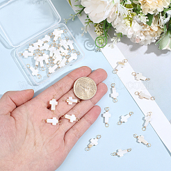 32Pcs Natural Freshwater Shell Connector Charms&nbsp;FIND-ME0004-28G