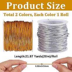2 Rolls 2 Colors Polyester Elastic Cord&nbsp;EW-DJ0001-15