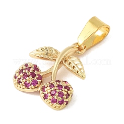 Brass Micro Pave Cubic Zirconia Pendants&nbsp;STAS-V013-05G