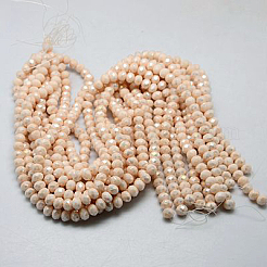 Electroplate Glass Bead Strands&nbsp;GLAA-F001-3x2mm-14L