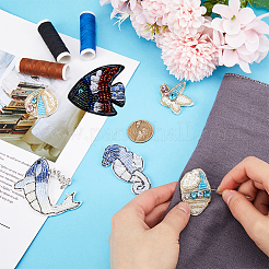 6Pcs 6 Style Sea Animal Handmade Ornament Accessories&nbsp;DIY-GF0008-86