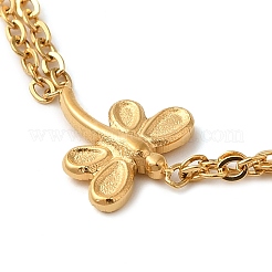 304 Stainless Steel Multi-Strand Dragonfly Link Bracelets for Women&nbsp;BJEW-K237-13G