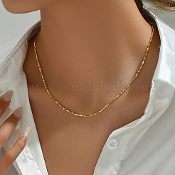 Simple Brass Twisted Bar Link Chain Necklaces for Women&nbsp;WX2955-3
