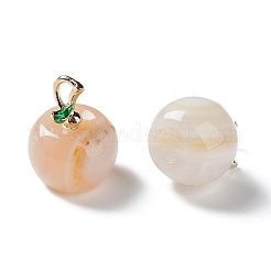 Natural Cherry Blossom Agate Pendants&nbsp;G-P499-01G-17