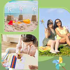 Paper & PVC Blank DIY Pinwheels Craft for Kids Art and Craft&nbsp;DIY-WH0128-20
