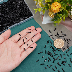 1600Pcs 4 Styles Glass Twisted Bugle Beads&nbsp;SEED-PH0002-09A
