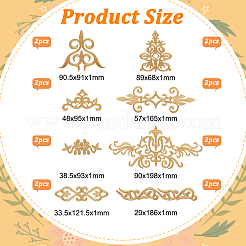 16Pcs 8 Style Polyester Computerized Embroidery Iron on/Sew on Patches&nbsp;PATC-NB0001-10