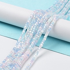 Gradient Color Electroplate Glass Bead Strands&nbsp;GLAA-E042-05-B04