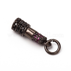 Brass Micro Pave Cubic Zirconia Pendants&nbsp;KK-I668-34