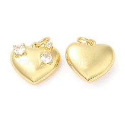 Brass Pave Cubic Zirconia  Pendants&nbsp;KK-Z028-08G