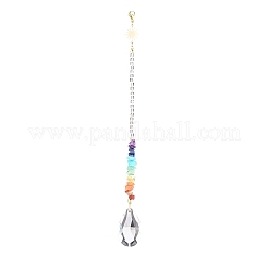 Glass Teardrop Chandelier Pendant Decorations&nbsp;HJEW-JM00856