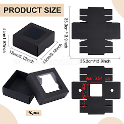 Square Kraft Paper Storage Gift Boxes&nbsp;CON-WH0095-100C-02