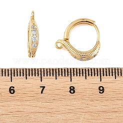 SHEGRACE Brass Micro Pave Cubic Zirconia Hoop Earring Findings&nbsp;XGRQ79436-947G