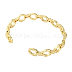 Brass Micro Pave Cubic Zirconia Bangles for Women&nbsp;BJEW-R100-02G