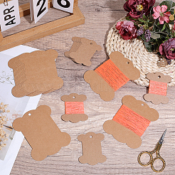 80Pcs 2 Styles Bone Shape Paper Thread Winding Boards&nbsp;SENE-SC0001-05