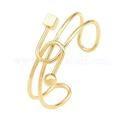 Brass Knot Open Cuff Bangles for Women&nbsp;KK-CBA5A76-03G
