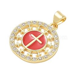 Religion Cross Brass Micro Pave Clear Cubic Zirconia Pendants&nbsp;CU-CBA83A6-03E-G03