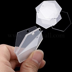Transparent Acrylic Blank Pendants&nbsp;X-TACR-WH0002-12