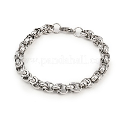 8MM 201 Stainless Steel Byzantine Chain Bracelets for Women&nbsp;BJEW-B143-06