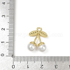 Brass Micro Pave Clear Cubic Zirconia Pendants&nbsp;KK-M322-51G
