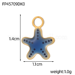 304 Stainless Steel Enamel Pendants&nbsp;STAS-OY008-50G