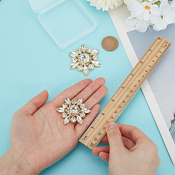 2Pcs Flower Rhinestone Ornament Accessories&nbsp;DIY-FG0006-42G-02