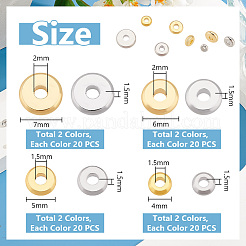160Pcs 8 Styles Brass Spacer Beads&nbsp;KK-PH0006-73