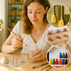 Wooden Candlestick Holder&nbsp;ODIS-WH0099-50B