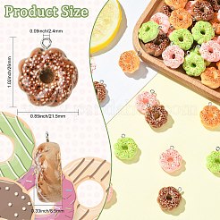 60Pcs 4 Colors Opaque Resin Pendants&nbsp;RESI-CJ0004-92