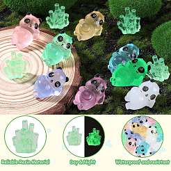 32Pcs 8 Styles Luminous Resin Panda Ornaments&nbsp;DJEW-SZ0001-18