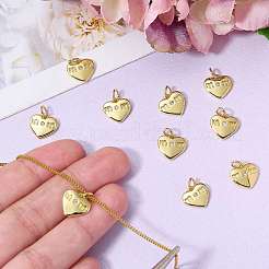 10Pcs Golden Plated Brass Charms&nbsp;KK-SZ0007-43