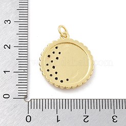 Brass Micro Pave Cubic Zirconia Pendants&nbsp;X-KK-Z098-18G