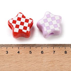 Printed Opaque Acrylic European Beads&nbsp;AC-CBA5E93-04